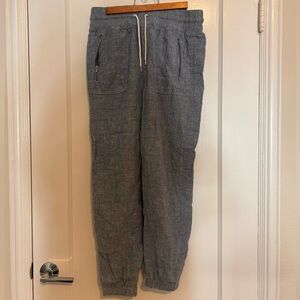 Athleta Cabo Linen Jogger Size 8 | Chambray Blue